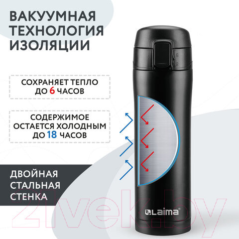 Изображение товара Термокружка Laima 608080 (470мл, безграничный черный)