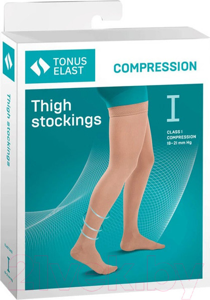 Изображение товара Чулки компрессионные Tonus Elast 0402 1кк с мыском (р.4/рост 2, бежевый)
