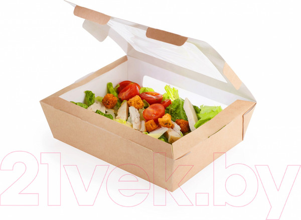 Изображение товара Набор коробок упаковочных для еды Паксервис Eco Salad 1000 / 285864 (25шт)