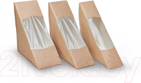 Изображение товара Набор одноразовых контейнеров Паксервис Eco Sandwich 60 / 285774 (50шт)