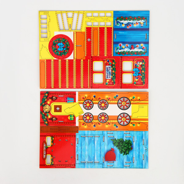 Изображение товара Конструктор Лесная мастерская Новогодний паровозик / 9783961