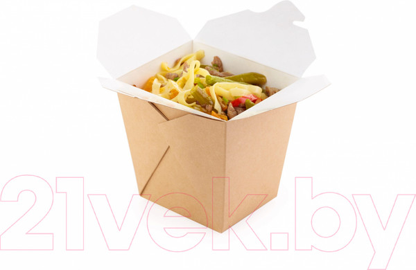 Изображение товара Набор коробок упаковочных для еды Паксервис Eco Noodles 460 / 286201 (70шт)