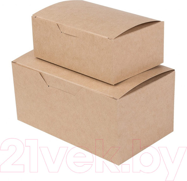 Изображение товара Набор коробок упаковочных для еды Паксервис Eco Fast Food Box S / 285701 (75шт)