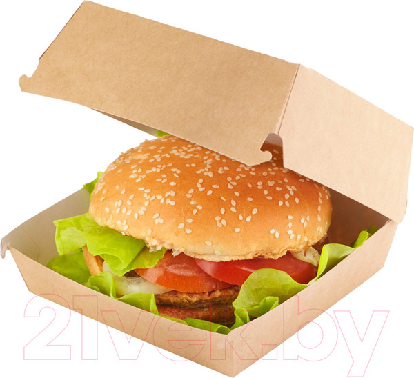 Изображение товара Набор коробок упаковочных для еды Паксервис Eco Burger L / 285713 (50шт)