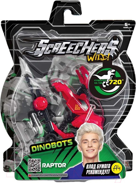 Изображение товара Игрушка-трансформер Screechers Раптор Дино / 42052