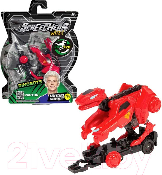 Изображение товара Игрушка-трансформер Screechers Раптор Дино / 42052