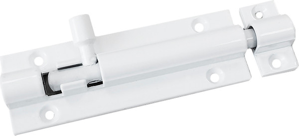 Изображение товара Шпингалет торцевой Trodos ZY-711A без пружины L110 (белый матовый)