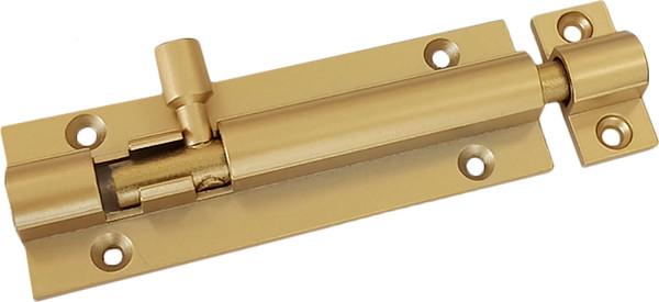 Изображение товара Шпингалет торцевой Trodos ZY-711A без пружины L110 (золото матовый)