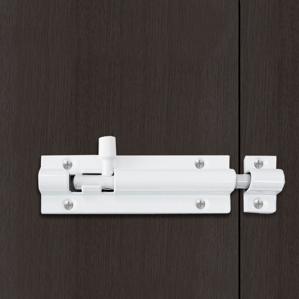 Изображение товара Шпингалет торцевой Trodos ZY-711B без пружины L90 (белый матовый)