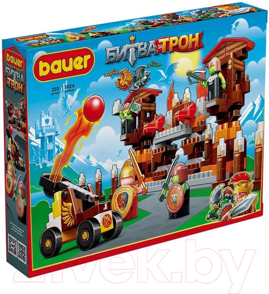 Изображение товара Конструктор Bauer Битва за трон с катапультой и крепостью / 1028 (225эл)