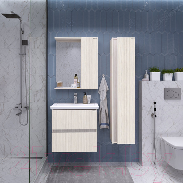 Изображение товара Шкаф с зеркалом для ванной Grossman Юнит 60 / 206011 (кадена лайт)