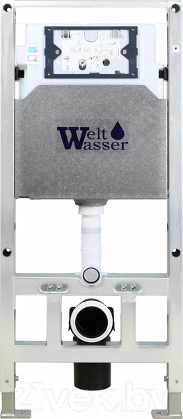 Изображение товара Унитаз подвесной с инсталляцией WeltWasser Amberg 506 ST + Salzbach 043 MT-BL + Amberg RD-CR