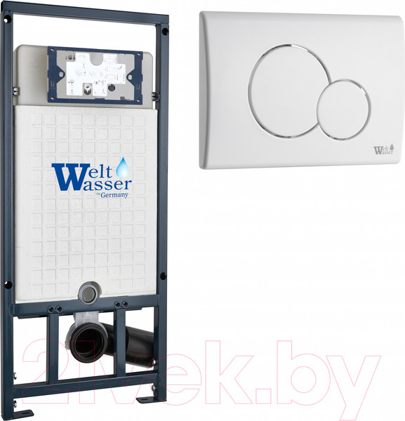 Изображение товара Инсталляция для унитаза WeltWasser Marberg 507 RD WT (с кнопкой смыва)