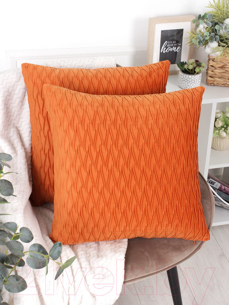 Изображение товара Подушка декоративная Бояртекс Велюр/2-х камерная (45x45, апельсин)
