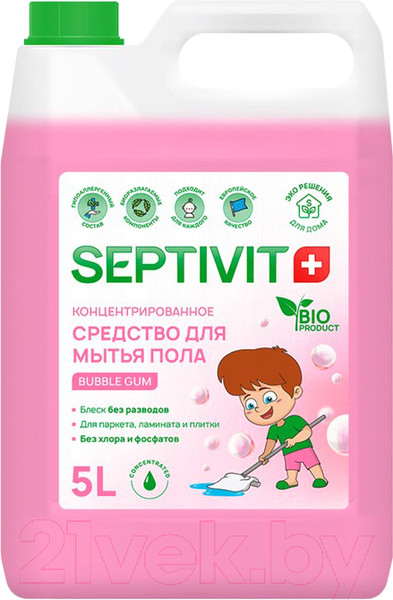 Изображение товара Чистящее средство для пола Septivit Bubble Gum (5л)
