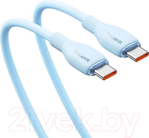 Изображение товара Кабель Baseus Pudding Type-C to Type-C 100W / P10355702311-00 (1.2м, голубой)