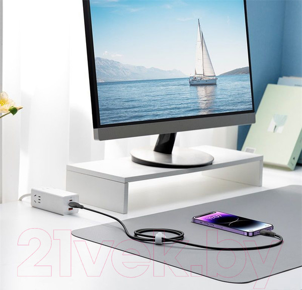 Изображение товара Кабель Baseus Pudding USB to iP 2.4A / P10355700111-01 (2м, черный)