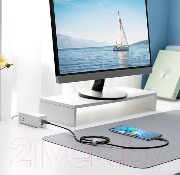Изображение товара Кабель Baseus Pudding USB to Type-C 100W / P10355703111-01 (2м, черный)