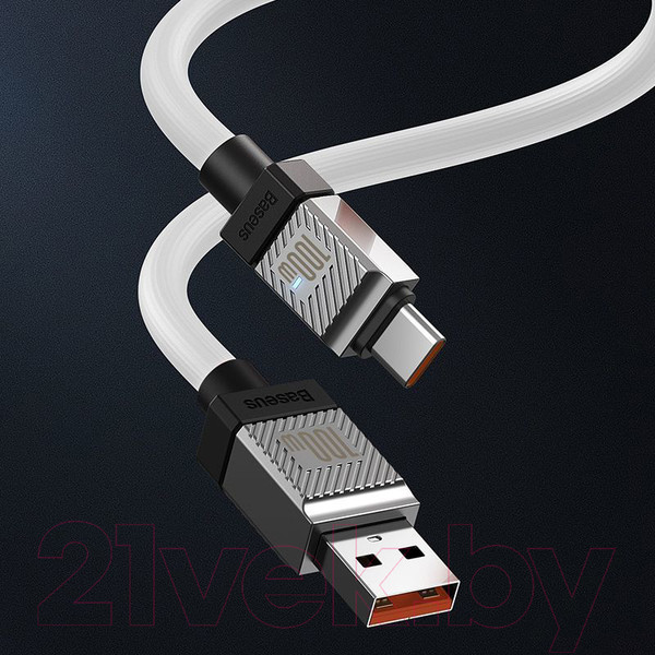 Изображение товара Кабель Baseus CoolPlay USB to Type-C 100W / CAKW000702 (2м, белый)