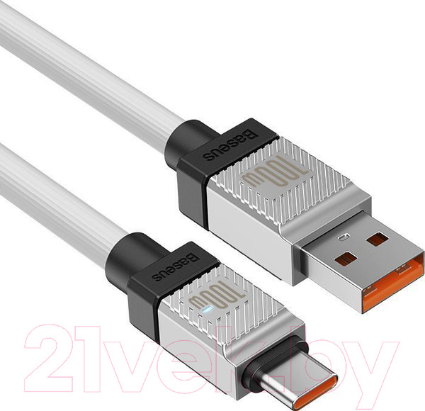 Изображение товара Кабель Baseus CoolPlay USB to Type-C 100W / CAKW000702 (2м, белый)