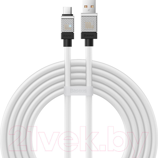 Изображение товара Кабель Baseus CoolPlay USB to Type-C 100W / CAKW000702 (2м, белый)