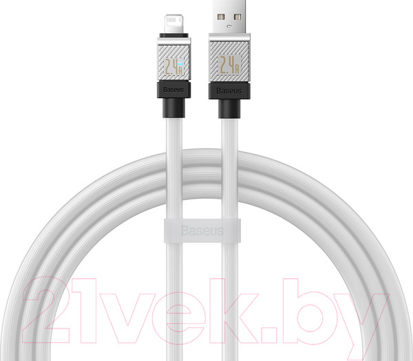 Изображение товара Кабель Baseus CoolPlay USB to iP 2.4A / CAKW000402 (1м, белый)