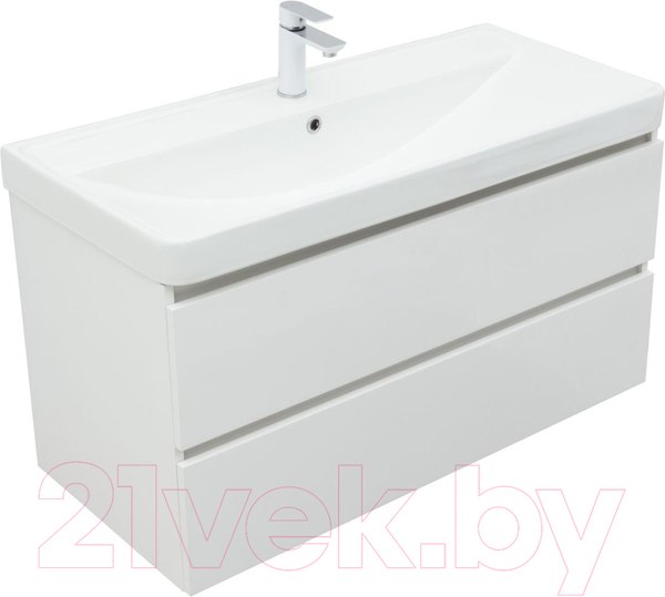 Изображение товара Тумба под умывальник Aquanet Вега 100 / 316655 (белый глянец)
