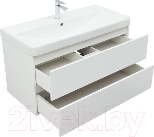 Изображение товара Тумба под умывальник Aquanet Вега 100 / 316655 (белый глянец)