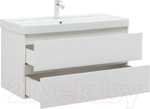 Изображение товара Тумба под умывальник Aquanet Вега 100 / 316655 (белый глянец)