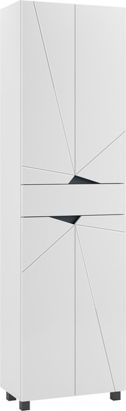 Изображение товара Шкаф-пенал для ванной Домино Vector 55 с 1 ящиком для белья