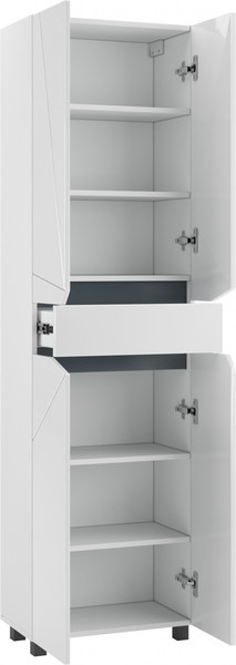 Изображение товара Шкаф-пенал для ванной Домино Vector 55 с 1 ящиком для белья