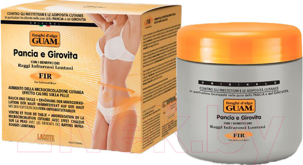 Изображение товара Маска для тела Guam Моделирующая для живота и талии с микрокристаллами Турмалина (500мл)