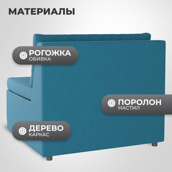Изображение товара Кресло-кровать Mio Tesoro Такка Fotel 80 Z/F Twist 12 Petrol (Turquoise)