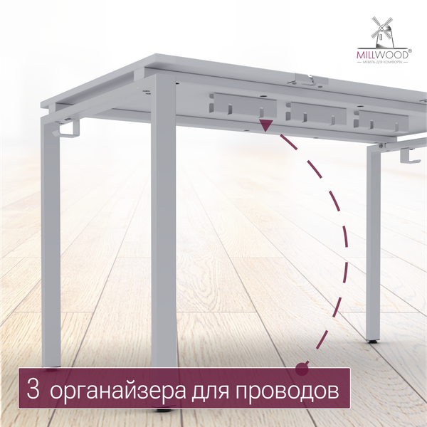 Изображение товара Письменный стол Millwood Лофт Сиэтл ДТ-5 130x70x75 (белый/белый)