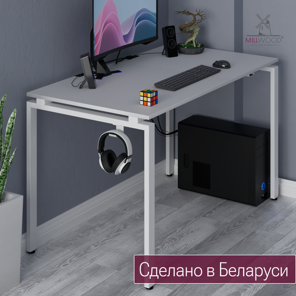 Изображение товара Письменный стол Millwood Лофт Сиэтл ДТ-5 130x70x75 (белый/белый)