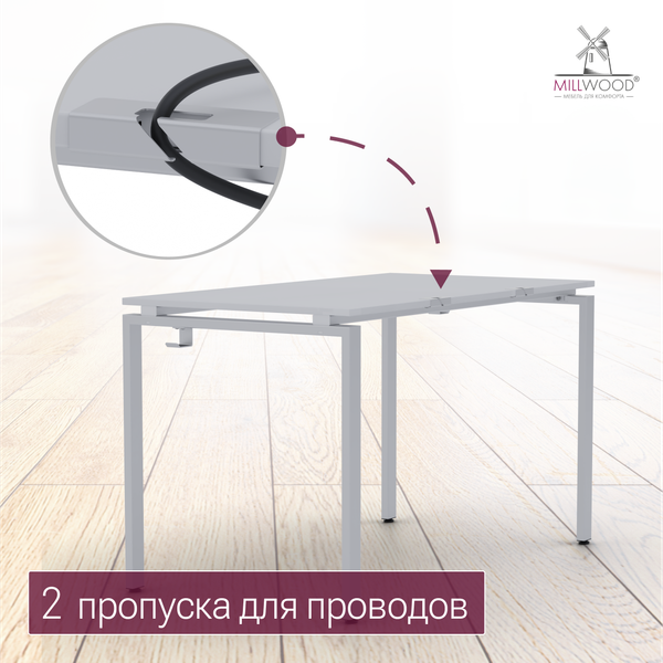 Изображение товара Письменный стол Millwood Лофт Сиэтл ДТ-5 130x70x75 (белый/белый)