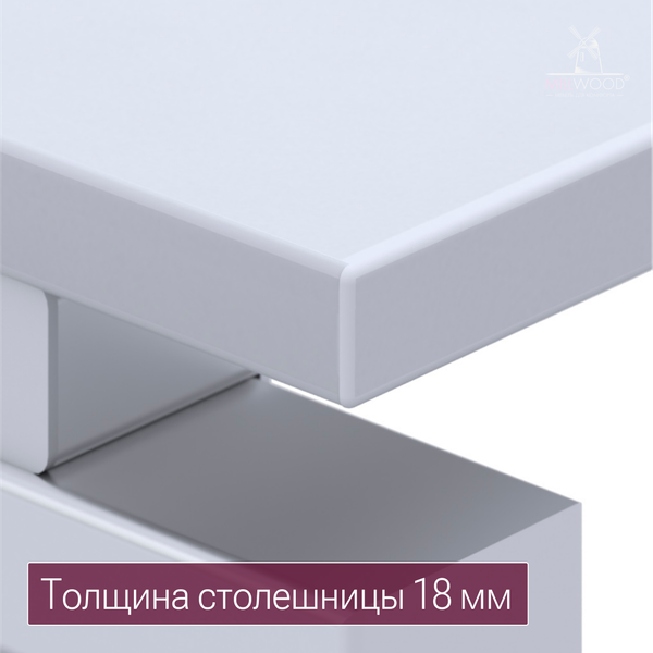 Изображение товара Письменный стол Millwood Лофт Сиэтл ДТ-5 130x70x75 (белый/белый)