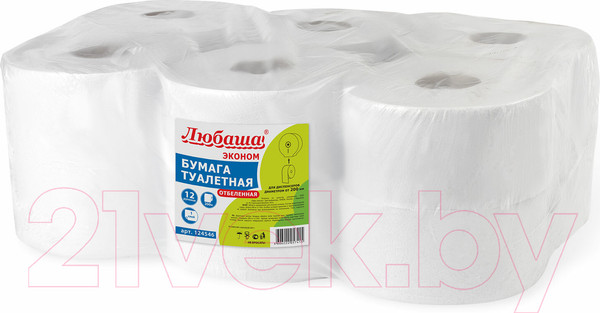 Изображение товара Туалетная бумага Любаша 124546 (12рул, белый)