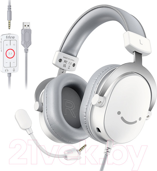 Изображение товара Наушники-гарнитура Fifine H9W (белый/серый)