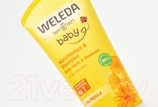 Изображение товара Шампунь детский Weleda С календулой для волос и тела (200мл)