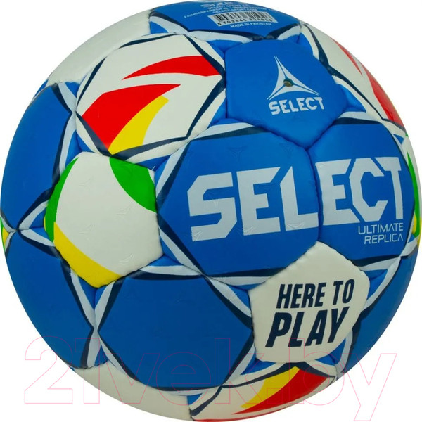 Изображение товара Гандбольный мяч Select Ultimate EHF Euro Men Replica v24 / 3571854487 (размер 3, синий/белый)