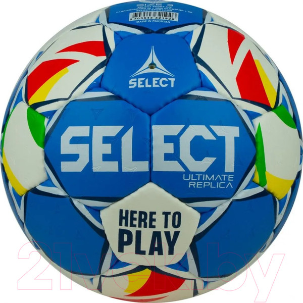 Изображение товара Гандбольный мяч Select Ultimate EHF Euro Men Replica v24 / 3571854487 (размер 3, синий/белый)
