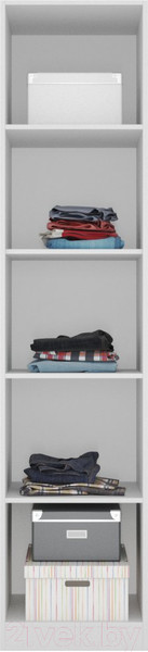 Изображение товара Шкаф-пенал Интермебель Марсель 580 / МР-01-B2 (белый софт)