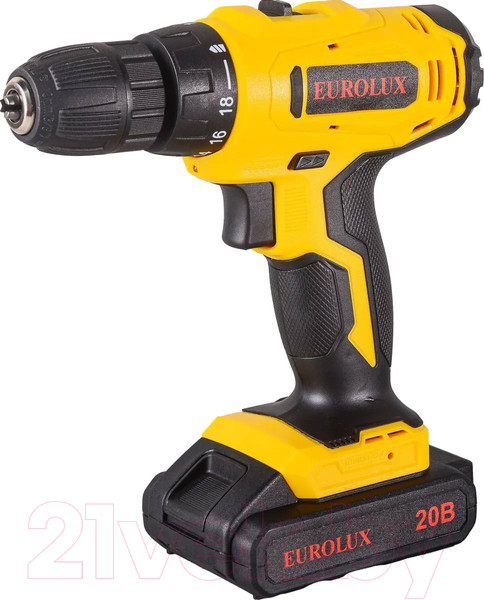 Изображение товара Аккумуляторная дрель-шуруповерт EUROLUX ДА-20/2Li (72/14/52)