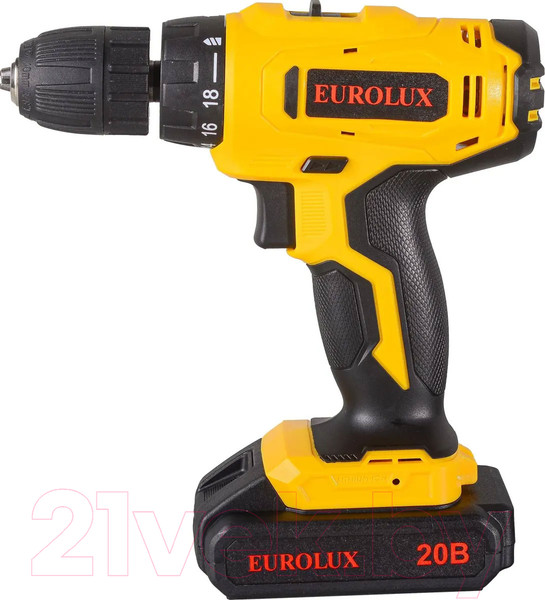 Изображение товара Аккумуляторная дрель-шуруповерт EUROLUX ДА-20/2Li (72/14/52)