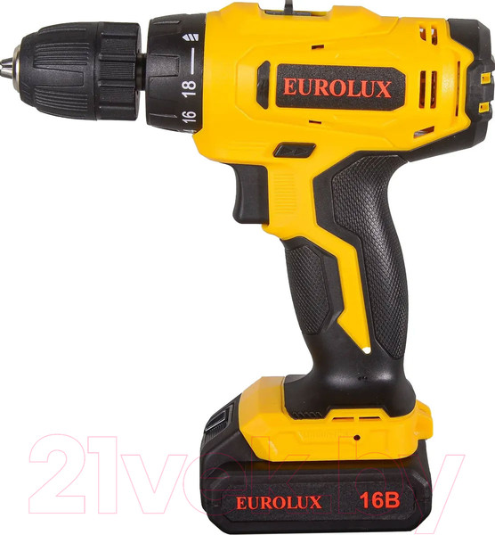 Изображение товара Аккумуляторная дрель-шуруповерт EUROLUX ДА-16/2Li (72/14/51)