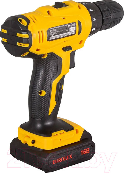Изображение товара Аккумуляторная дрель-шуруповерт EUROLUX ДА-16/2Li (72/14/51)