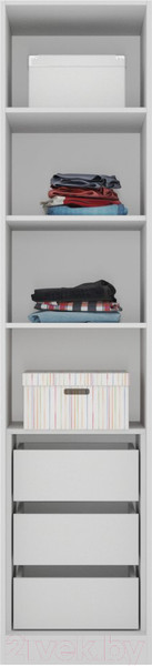 Изображение товара Шкаф-пенал Интермебель Марсель 580 / МР-03-B3 (белый софт)