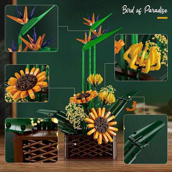 Изображение товара Конструктор Mould King Birds Of Paradise Flower Bouquet / 10024