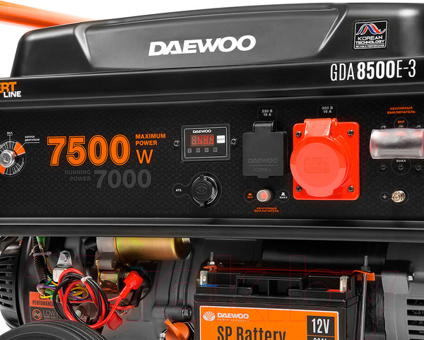 Изображение товара Бензиновый генератор Daewoo Power GDA 8500E-3
